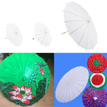 Part Forsyninger, Mini Papir Parasol Parasoller,Blankt Papir Paraplyer DIY-Kreative Håndværk Paraply Graffiti Kids Legetøj