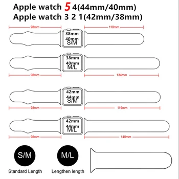 Pasek For pulseira Apple Ur band 42mm 44mm iWatch 40mm watchbands Gummi armbånd for correa apple-ur serie 5 4 6 3 strap