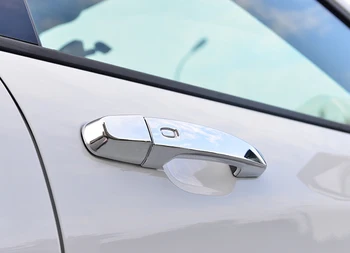 Passer til Chevrolet Blazer 2019 2020 Bil Tilbehør ABS Chrome/Carbon dørhåndtag Skål Dække Trim Med Keyhole 8stk