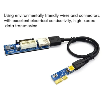 PCI-E 1X forlængerkabel PCI-E MINI Rigtige Grænseflade USB3.0 Extension Kabel-Pcie-Adapter Kabel 60cm