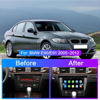 PEERCE Til BMW 3-Serie E90 E91 E92 E93 2005 - 2013 Bil Radio Mms Video-Afspiller, GPS Navigation Android 10 Støtte AHD 4G
