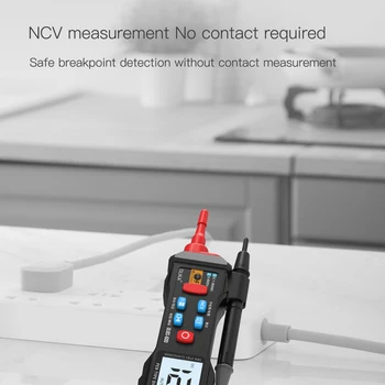Pen Type Digital Multimeter 6000 Tæller NCV Multi-Tester Måling af DC/AC Spænding Modstand Kontinuitet Nul/Live Wire Test