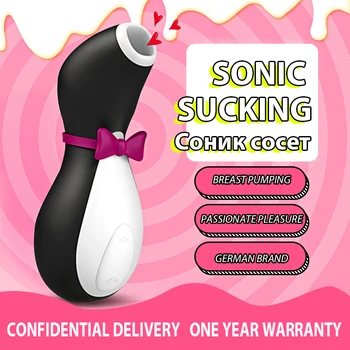 Penguin sutte på Klitoris Stimulation G-spot Silicone Vibrationer Nipple Sucker Erotiske Tegnefilm Adult Sex toy vibrator kvinde