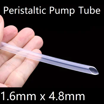 Peristaltisk Pumpe Rør ID 1,6 mm x 4,8 mm OD Blød Silikone Slange Væggen 1,6 mm Fleksibel Drikke Vand Forbinde Rør Ugiftige Gennemsigtig