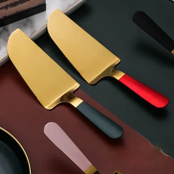 Personlig Wienerbrød Værktøjer i Rustfrit Stål Bryllup kage kniv sæt med Navn mode-Rose gold Pizza Kniv Bagning Af Tilbehør