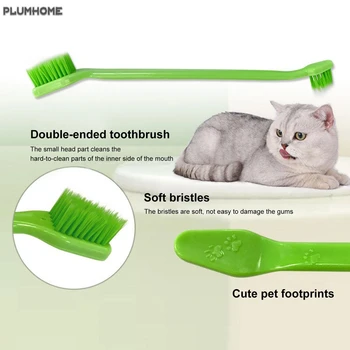 Pet tandbørste Sæt Tandbørste Finger Hunde Katte Tænder Pleje Cleanin Munden Oral Rengøring Pleje Forsyninger Selskabsdyr Pleje Tilbehør