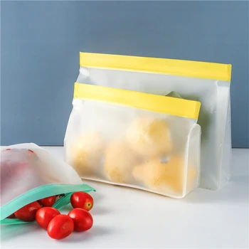 PEVA Opbevaring af Fødevarer Pose Emballage Poser Mad Beholder Genanvendelige Stå Op Zip-Luk Posen Til Køkken Emballage til Fødevarer Tasker