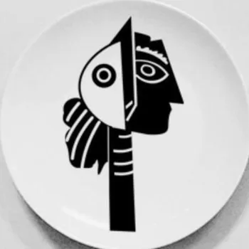 Picasso olie maleri hængende dekoration plade vægdekoration Abstrakt keramik plade spisestue sidder plade svinge