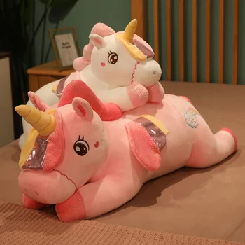 Pink Hvid Enhjørning Plys Legetøj Bløde Fyld Tegnefilm Dyr Hest Baby Formilde Plys Pude Dukker Nye År Gaver til Børn