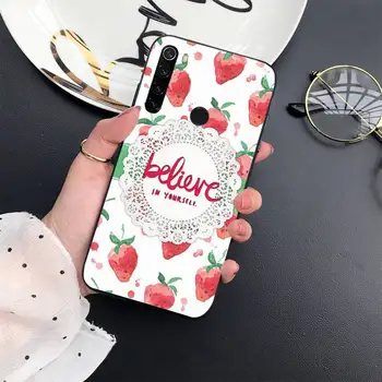 Pink jordbær mad Telefon Tilfældet For Xiaomi mi-9t 9 10 redmi 9 9a 8 8a note 10 9 9s 8 8t 7 pro max antal funda
