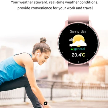 PINK og Blå Smart Ur Besked, Påmindelse Sport Smartwatch Mænd Kvinder Sover pulsmåler Ure Til IOS Android