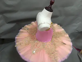 Pink Professionel Ballet Kostume Klassiske Ballerina Ballet Tutu For Børn Børn Voksne Pandekage Ballet Tutu Pige Kjole