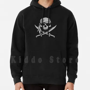 Pirat Kranie hoodie med lange ærmer Kraniet Pirat Pirat Kranie Jolly Roger Pirat Flag Pirat Skib Sværd Bandana Arrrr