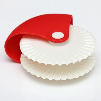 Plast DIY Bølge Form Wienerbrød Rulle Hjulet Cookie Dejen Cutter Køkken Gadgets Bage Kage Udsmykning Værktøjer
