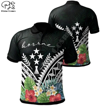 PLstar Kosmos 2021 Kosrae Polynesiske Hibiscus Polo Shirts Mode 3D-Print Harajuku Kort Ærme T-Shirts Dropshipping Style-6