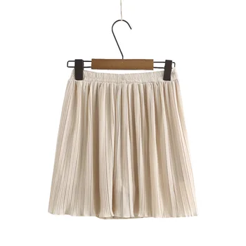 Plus Størrelse XL-4XL Kvinder Chiffon Nederdele Solid Enkel Elegant Sommer Mini Nederdele