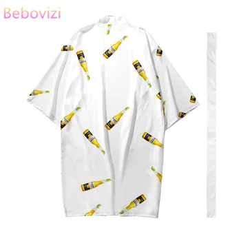 Plus Størrelse XXS-6XL Brev Lang Stil Løs Japansk Cardigan Kvinder og Mænd Harajuku Lejligheder Kimono Cosplay Top Yukata Robe Tøj