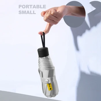 Pocket Paraply Ultra-Light Lille Mini Dual-Purpose Folde Paraply Gudinde Solcreme Parasol