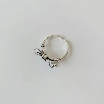 POPACC 925 Sterling Sølv Vintage-Bue-knude Thai Sølv Åben Ring Ringe Til Kvinder Smykker