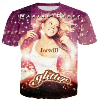 Populære Kvinder, Mænd Sangerinden Mariah Carey 3D Printet T-Shirt med Korte Ærmer Casual Graphic Tee