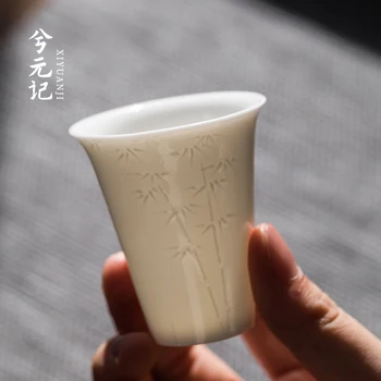 Porcelæn præg prøve kop te fedt jade porcelæn husstand keramik enkelt master kung fu kop te kop enkelt kop