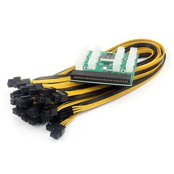 Power Modul Breakout yrelsen Kits med 12Pcs 6Pin til 6Pin Power Kabel til HP1200W 750W PSU-GPU-Mining Ethereum ETH