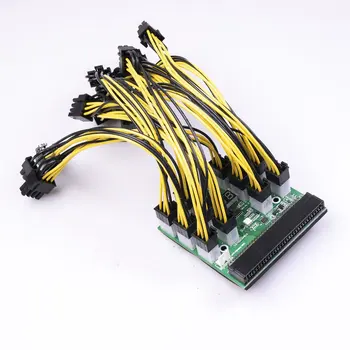 Power Modul yrelsen For PSU Server Power Conversion 6Pin Til 8Pin Power Kabel Til BTC LED-Tre-farve Lys