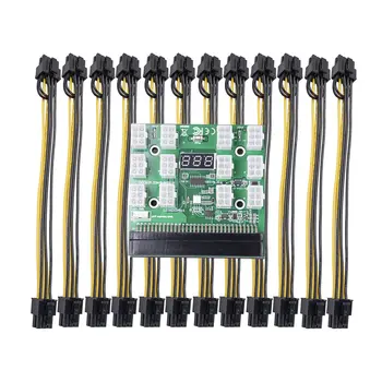 Power Modul yrelsen For PSU Server Power Conversion 6Pin Til 8Pin Power Kabel Til BTC LED-Tre-farve Lys