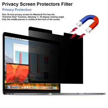 Privacy Skærm Protektor Anti-spy Laptop Beskyttende Film Holdbar Blødt TPU Privacy skærmfilter For 16-tommer MacBook Pro