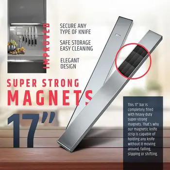 Professionel Magnetiske Kniv Strip Rustfrit Stål Magnetisk Knivholder Rack køkkenkniv Bar 30 40 50 cm