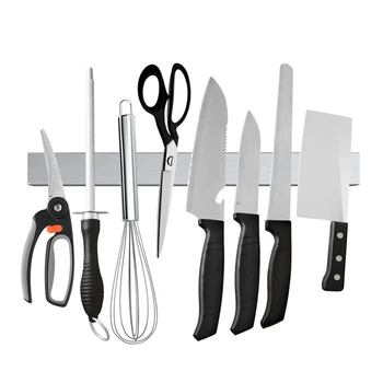 Professionel Magnetiske Kniv Strip Rustfrit Stål Magnetisk Knivholder Rack køkkenkniv Bar 30 40 50 cm