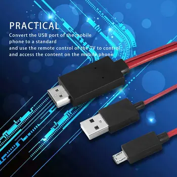 Professionel MHL 1080p Micro USB Til HDMI Kabel Med 11 Pin-kode Til Samsung Galaxy S1-4 Note 1-4 S4 I9500 S3 I9300