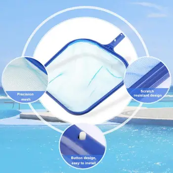 Professionel Pulje Skimmer Fine Mesh Swimmingpool Net Swimmingpool Blad Net Til Rengøring Af Pool Rake Swimmingpool Rengøringsmateriel