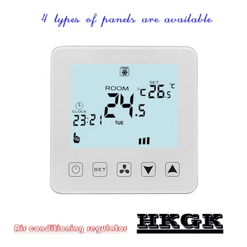 Programmerbare-LCD display-EU-2P 4P termostat med køling,varme,ventilation