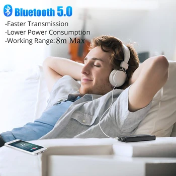 PROZOR HiFi Bluetooth-Kompatible Bærbare hovedtelefonforstærker 3,5 mm AUX Audio ind og Ud Hovedtelefon Forstærker Amp 150Ω for Telefoner