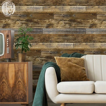 PVC Træ, Korn Baggrunde boligindretning, Møbler Stickers er Selvklæbende 3d Træ Planke Wall Stickers Stue, Soveværelse Vægge