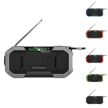 PX6 Vandtæt Håndsving Sol Radio Multifunktion Nødsituation Bluetooth Højttaler Støtte SOS Alarm, FM/AM-NOAA