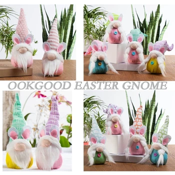 Påske Bunny Gnome Håndlavet Kanin Bløde Dukke Ornamenter Foråret Kids Påske Gaver Holiday Home Party Husstand Indretning