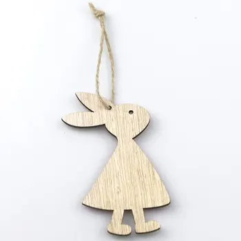 Påske Dekoration Leverer Træ-Påske Bunny Vedhæng Ins Vind Boligindretning Vedhæng I Træ Håndværk Dekoration