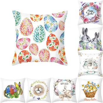 Påske pudebetræk Bunny Hjem Tekstilvarer Pudebetræk Hjem Forsyninger Dekorative pudebetræk pudebetræk Pillowslip