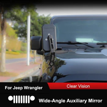 QHCP Vidvinkel Ekstra Spejl Bagerste Se Side Spejl Blind HD Udsigt Udvide Horisonten Motor Co-pilot Til Jeep Wrangler 2018 2019