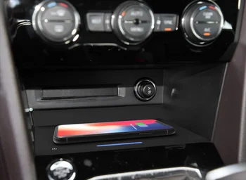 QI Bil Trådløse Oplader til Hurtig Opladning Til Volkswagen Tiguan 2017-2018 til Iphone XR-X for Huawei P30 Infrarød Sensor telefonholder