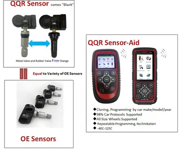 QQr MX-Sensor Bil Hjul overvågningssystem TPMS-Ventil Udskiftning dæktryk Sensor tpms-programmør