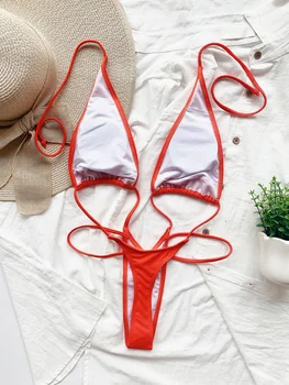 Quanss Trikini 2021 Kvinder hule ud Monokini Halterneck Backless Sex Ét Stykke Badetøj Sommeren Badetøj Bikini Beach badedragt
