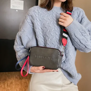 Queenie Mode På Tværs Af Kroppen Skulder Messenger Bag Flap Med Bredt Bånd For Kvinder 2021 Luksus Designer Håndtaske