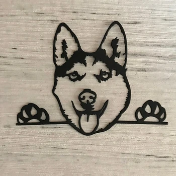 R58E Dejlige Hund spåntagende Dør Stencil Scrapbooking DIY Album Stempel Papir Kort Prægning Dekoration