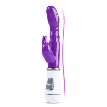 Rabbit Vibrator med 12 hastigheder af Vibrationer Dildo for Kvinder USB Charge Kvindelige Masturbator Dobbelt Motor G Spot Klitoris Massage Sex Legetøj