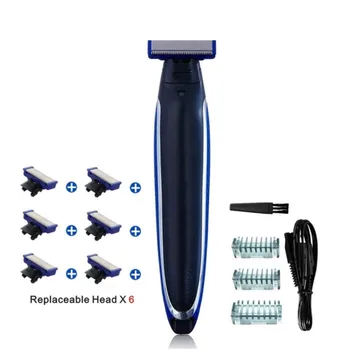Razor USB-Genopladelige Mænd Vaskbar Genopladeligt Elektrisk Shaver Elektrisk Barbering Skæg Trimeren Maskine