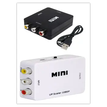 RCA-til-HDMI-Kompatibel ALIANZA 1080P Mini RCA Composite CVBS AV Video Audio Converter Adapter Elektriske Stik med USB Opladning Kabel