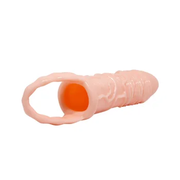 Realistisk Genanvendelige Kondom Penis Udvidelsen Ærme Cock Ring Pik Extender Erotisk Intime Varer Kondomer til Mænd, sexlegetøj Voksne